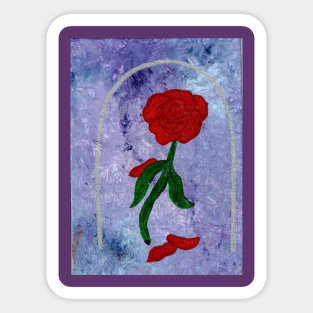 Beauty and The Beast Rose Sticker